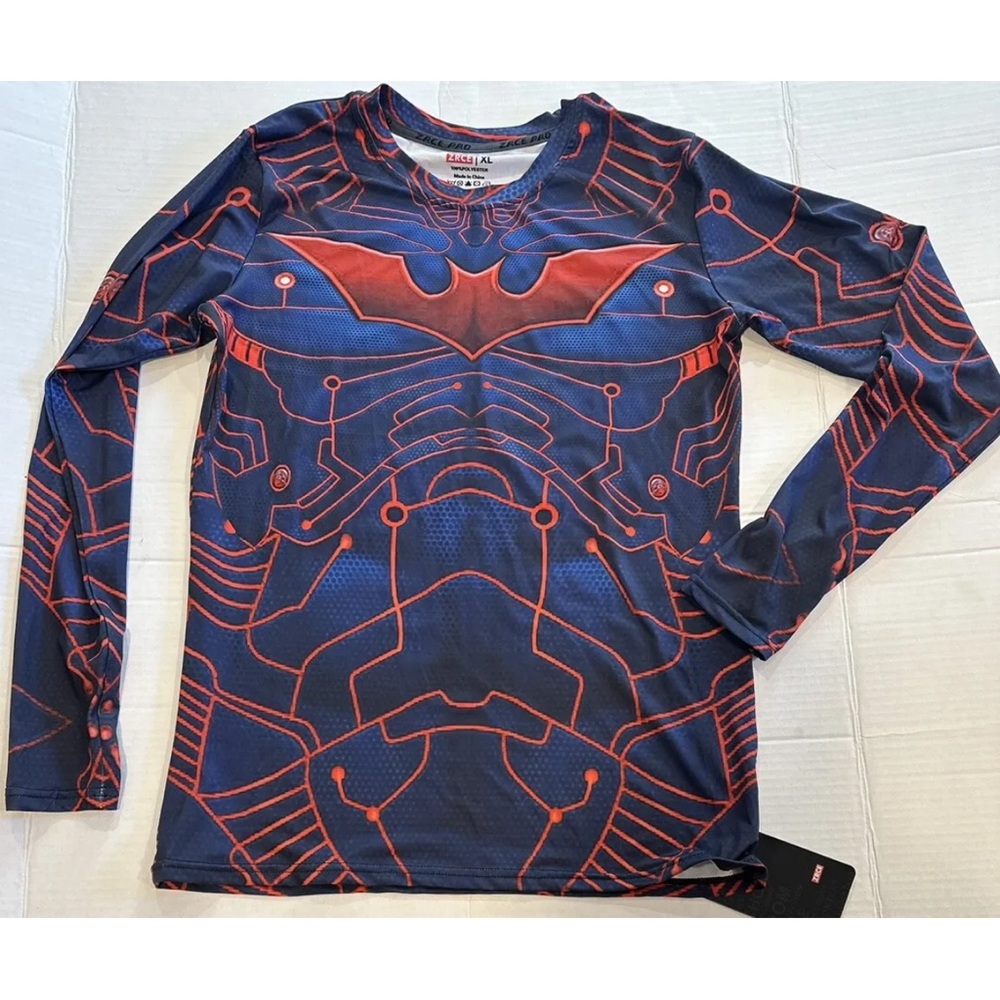 New Batman Men Compression Shirt‎ Long Sleeve X-Large Fit Workout